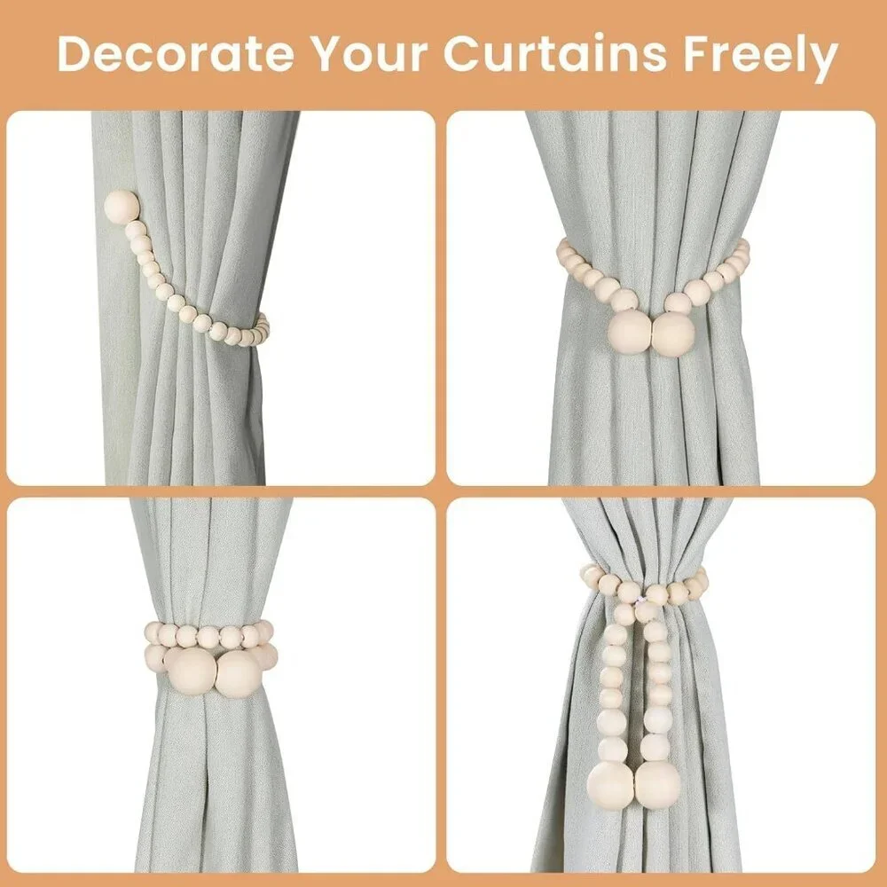 Magnetic Curtain Tiebacks Curtain Holdbacks for Curtains 2 Pack Nursery Decor
